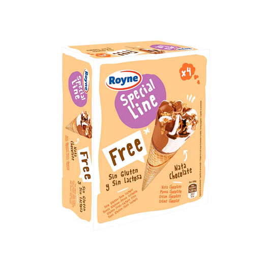 Conos de nata y chocolate