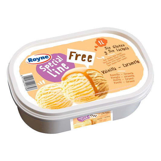 Helado vainilla y caramelo