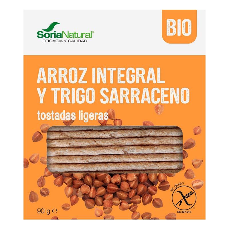 Tostadas ligeras de arroz integral y trigo sarraceno