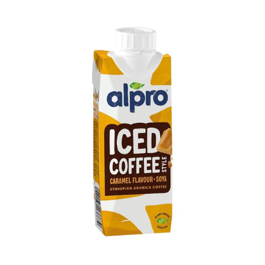 Bebida vegetal de soja con café y caramelo