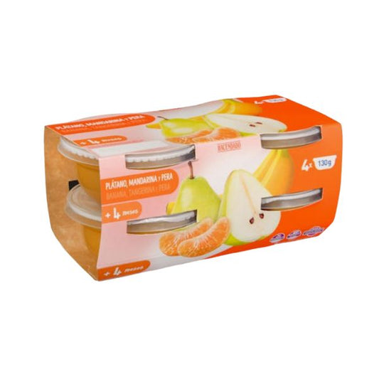 Plátano, mandarina y pera