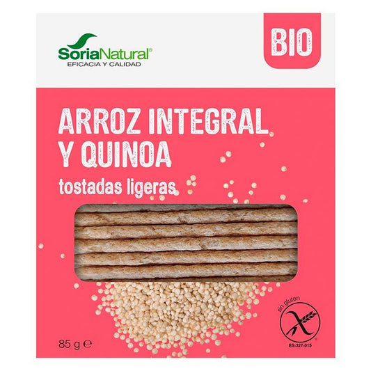 Tostadas ligeras de arroz integral y quinoa